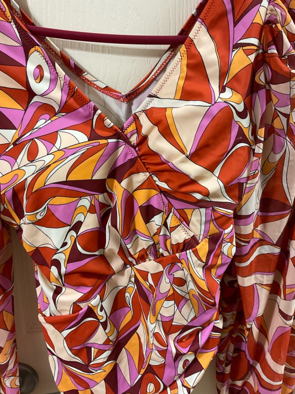 G by Giuliana Jet Set G One-Piece UPF 50 Mesh Sleeve Swimsuit size 12 - Picture 6 of 16